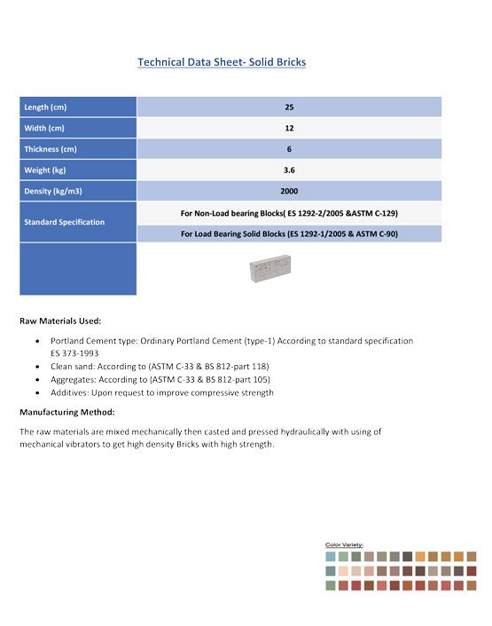 Download Datasheet - Solid Bricks